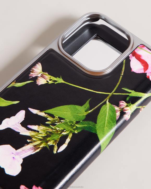 Ted Baker Akivan Bouquet Print iPhone 13 Pro Mirror Case Black Homeware Collection TLPL2108