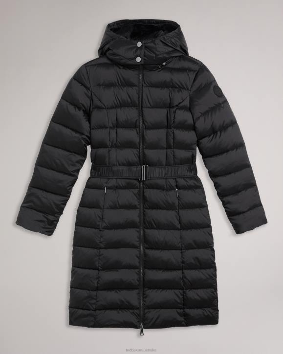 Ted Baker Aliciee Long Padded Showerproof Coat Black Clothing Women TLPL348