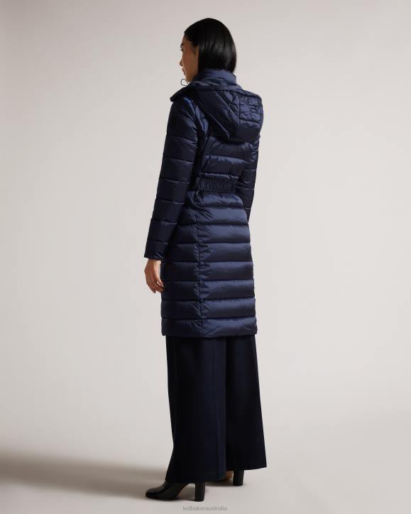 Ted Baker Aliciee Long Padded Showerproof Coat Navy Clothing Women TLPL78