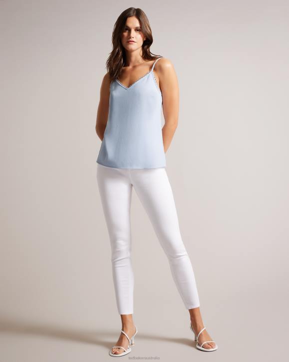 Ted Baker Andreno Strappy Cami With Looped Trims Baby Blue Clothing Women TLPL305