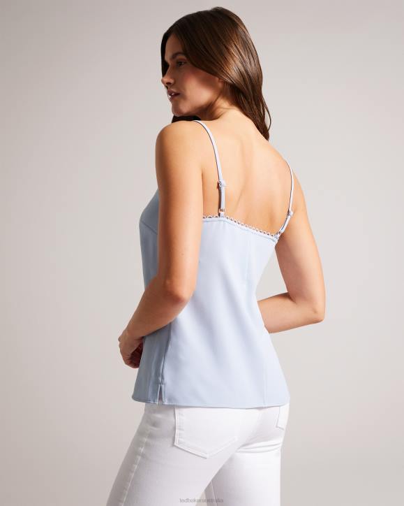 Ted Baker Andreno Strappy Cami With Looped Trims Baby Blue Clothing Women TLPL305