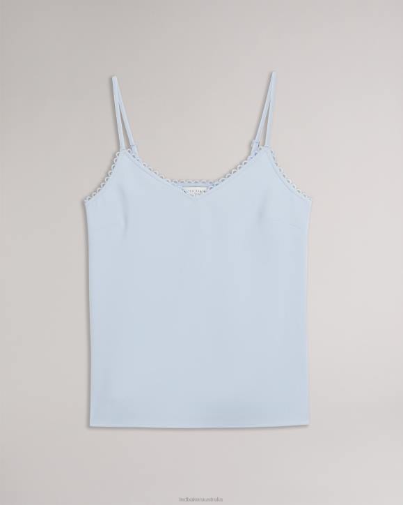 Ted Baker Andreno Strappy Cami With Looped Trims Baby Blue Clothing Women TLPL305