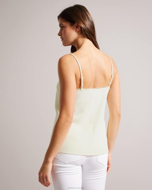 Ted Baker Andreno Strappy Cami With Looped Trims Light Yellow Clothing Women TLPL384