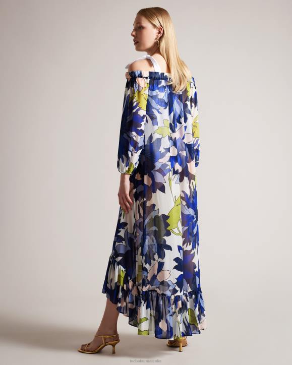 Ted Baker Avinnn Floral Off The Shoulder Maxi Cover Up Natural Clothing Women TLPL429