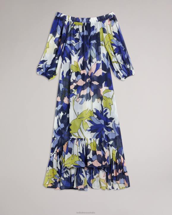 Ted Baker Avinnn Floral Off The Shoulder Maxi Cover Up Natural Clothing Women TLPL429