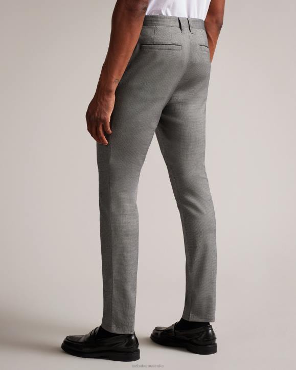 Ted Baker Baren Irvine Fit Textured Trousers Light Gray Clothing Men TLPL1410