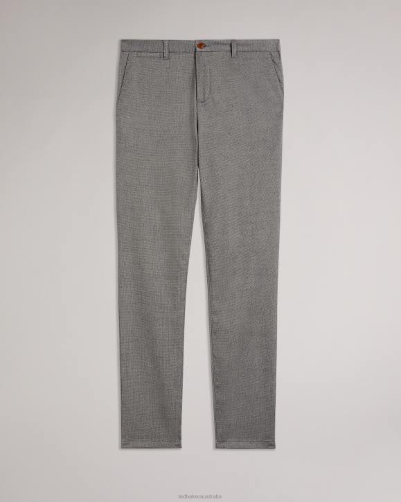 Ted Baker Baren Irvine Fit Textured Trousers Light Gray Clothing Men TLPL1410