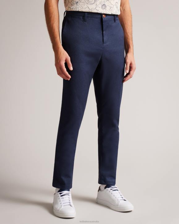 Ted Baker Baren Irvine Fit Textured Trousers NAVY Clothing Men TLPL1434