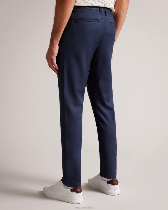 Ted Baker Baren Irvine Fit Textured Trousers NAVY Clothing Men TLPL1434