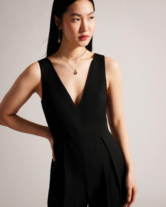 Ted Baker Bettsee Tailored Sleeveless Jumpsuit Black Clothing Women TLPL236