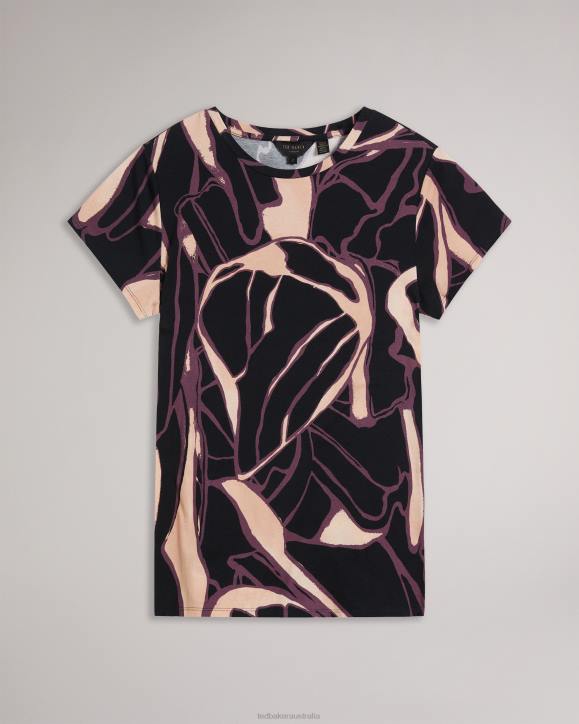 Ted Baker Chrissi Abstract Fitted T-Shirt Nude-Pink Clothing Women TLPL122