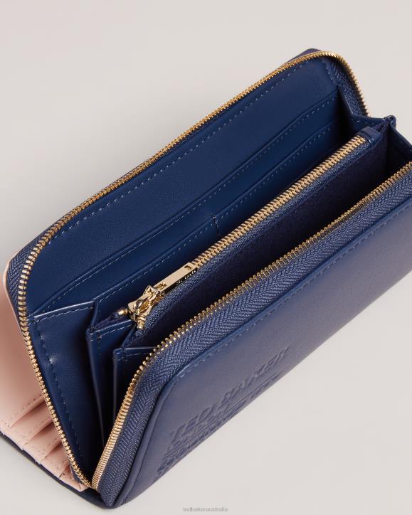 Ted Baker Darciea Large zip-up purse Navy Accessories Women TLPL944