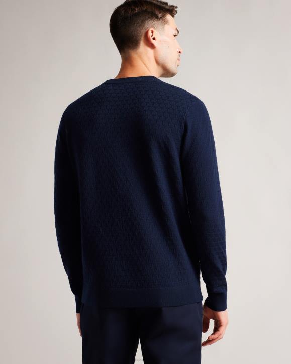 Ted Baker Dartell Long Sleeve T Stitched Crew Neck Jumper NAVY Clothing Men TLPL1309