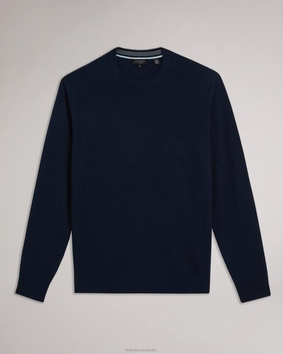 Ted Baker Dartell Long Sleeve T Stitched Crew Neck Jumper NAVY Clothing Men TLPL1309