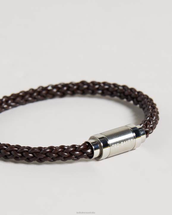 Ted Baker Duran Leather Woven Bracelet Brown-Chocolate Gifts Men TLPL1819