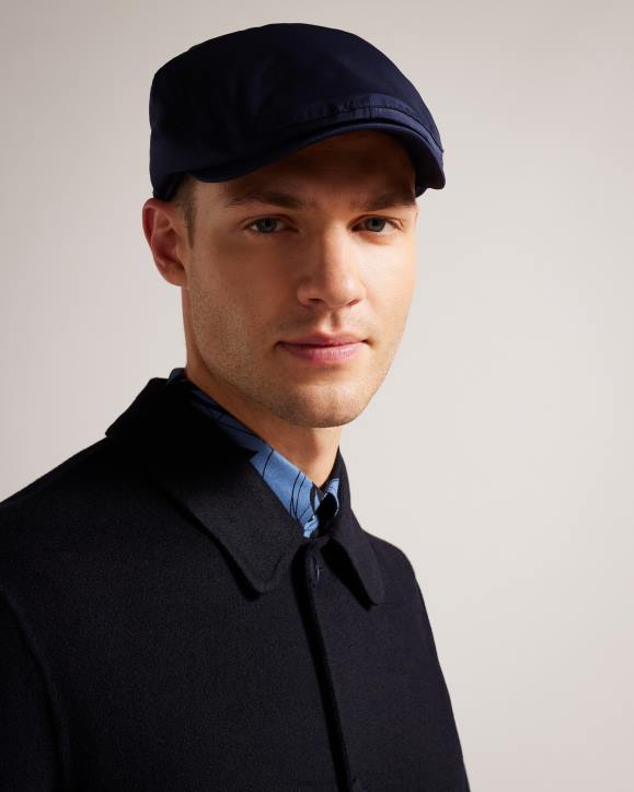 Ted Baker Ehtannn Water Resistant Flat Cap Navy Accessories Men TLPL1801