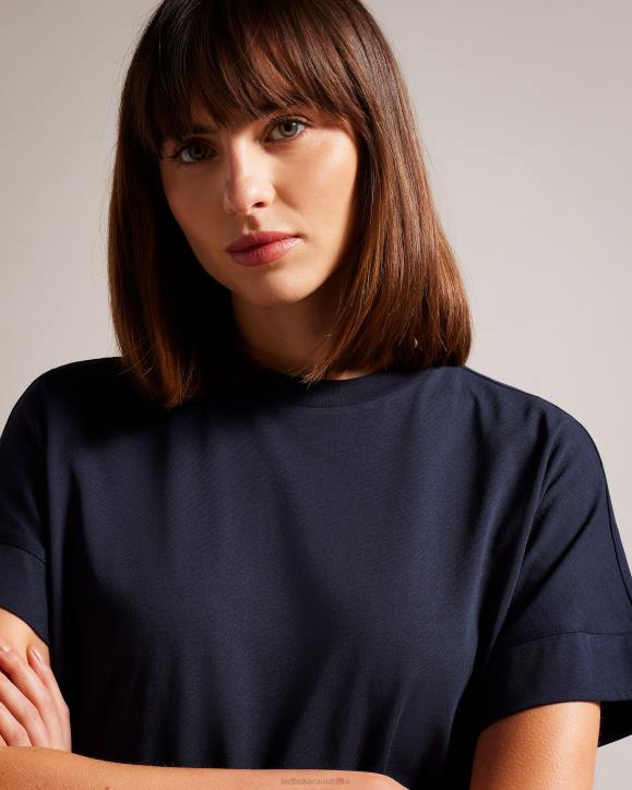 Ted Baker Erisana Easy fit grown up sleeve tee NAVY Clothing Women TLPL491