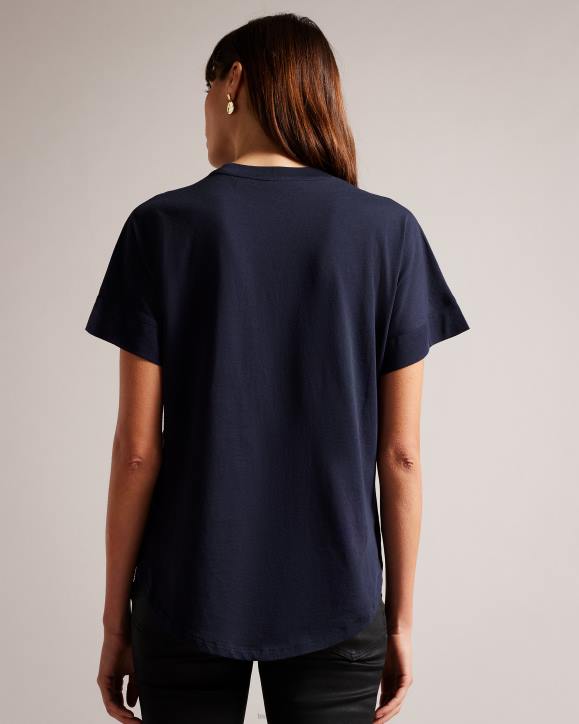 Ted Baker Erisana Easy fit grown up sleeve tee NAVY Clothing Women TLPL491