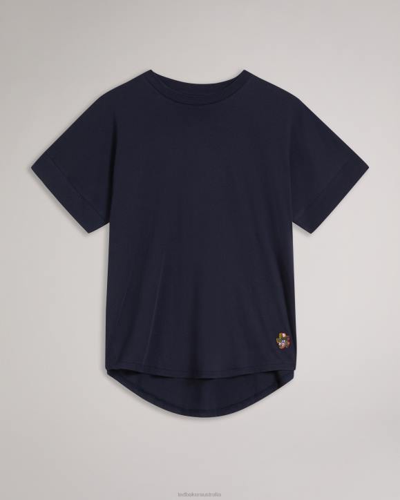 Ted Baker Erisana Easy fit grown up sleeve tee NAVY Clothing Women TLPL491