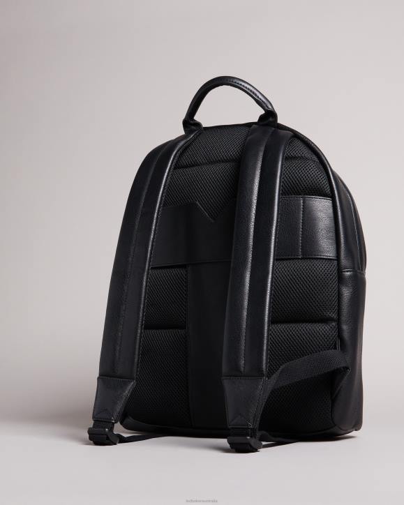 Ted Baker Esentle Striped PU Backpack BLACK Bags Men TLPL1749