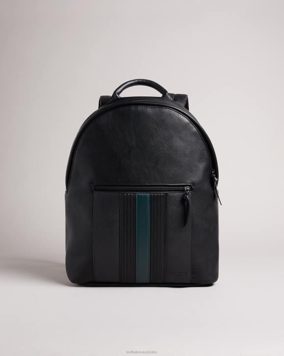 Ted Baker Esentle Striped PU Backpack BLACK Bags Men TLPL1749