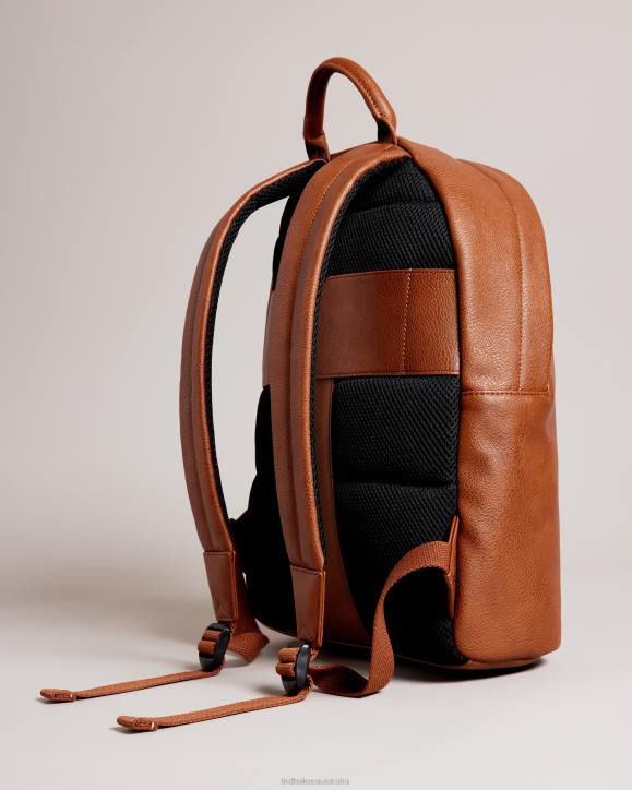 Ted Baker Esentle Striped PU Backpack TAN Bags Men TLPL1777