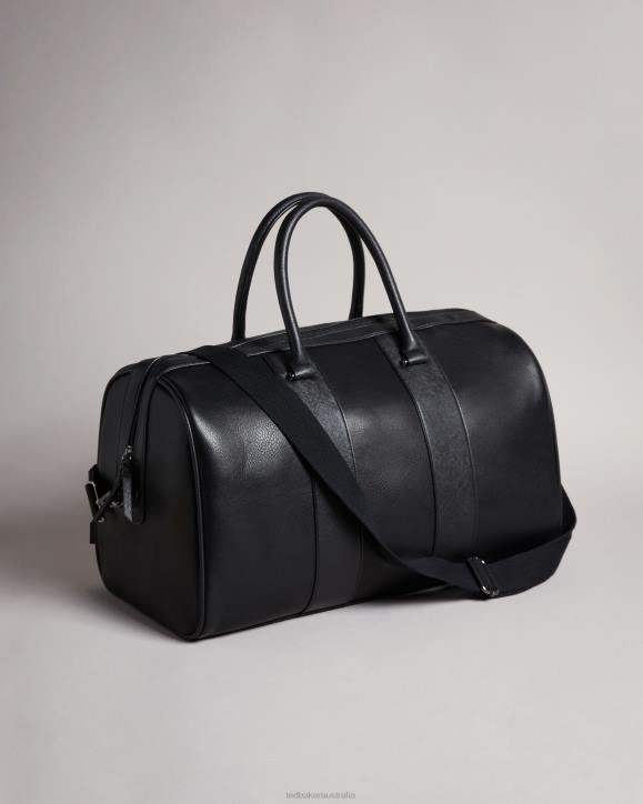 Ted Baker Evyday Striped PU Holdall BLACK Bags Men TLPL1755