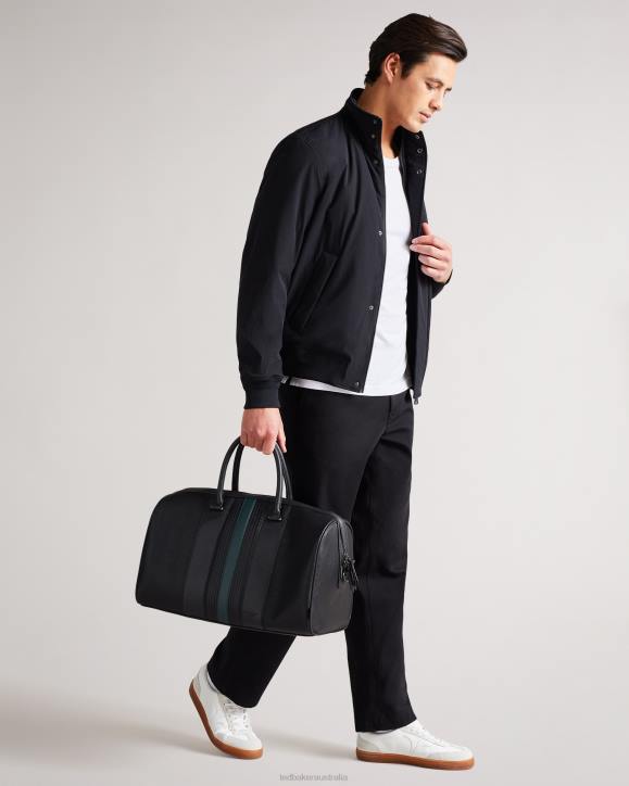 Ted Baker Evyday Striped PU Holdall BLACK Bags Men TLPL1755