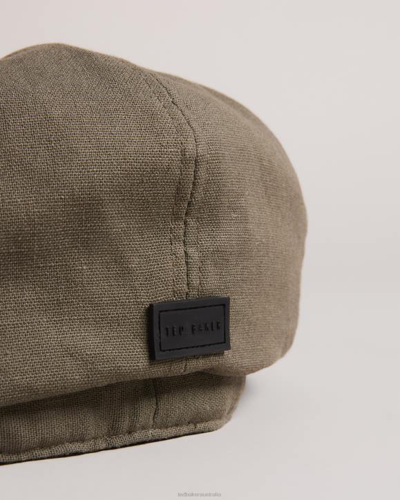 Ted Baker Fosster Linen Blend Boy Hat Olive Accessories Men TLPL1850