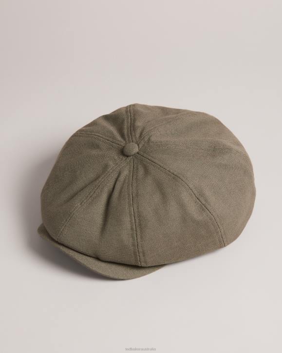 Ted Baker Fosster Linen Blend Boy Hat Olive Accessories Men TLPL1850