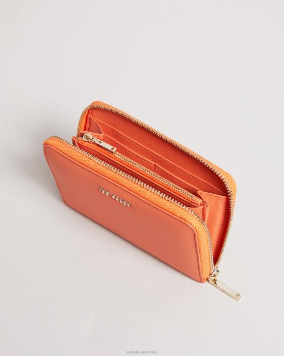 Ted Baker Garceta Midi Zip Around Purse CORAL Accessories Women TLPL1194