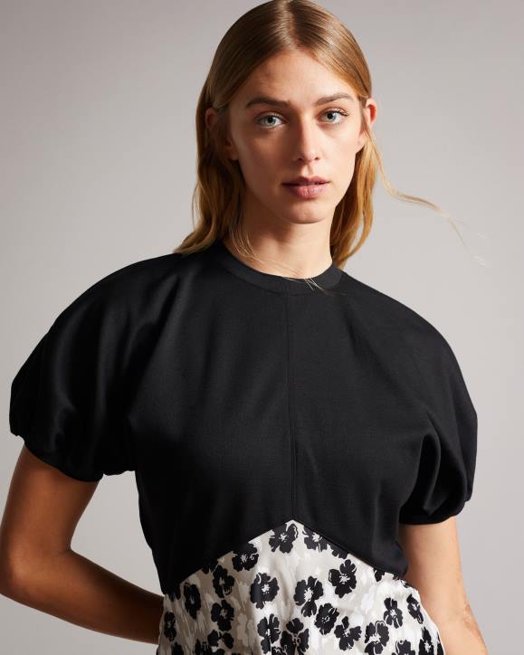 Ted Baker Gwiana Ponte Top With Midi Skirt Dress Black Clothing Women TLPL513