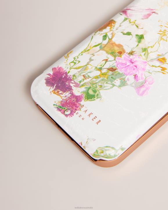 Ted Baker Gwladus Watercolour Floral iPhone 12 And 12 Pro Mirror Case Pale Pink Homeware Collection TLPL2102