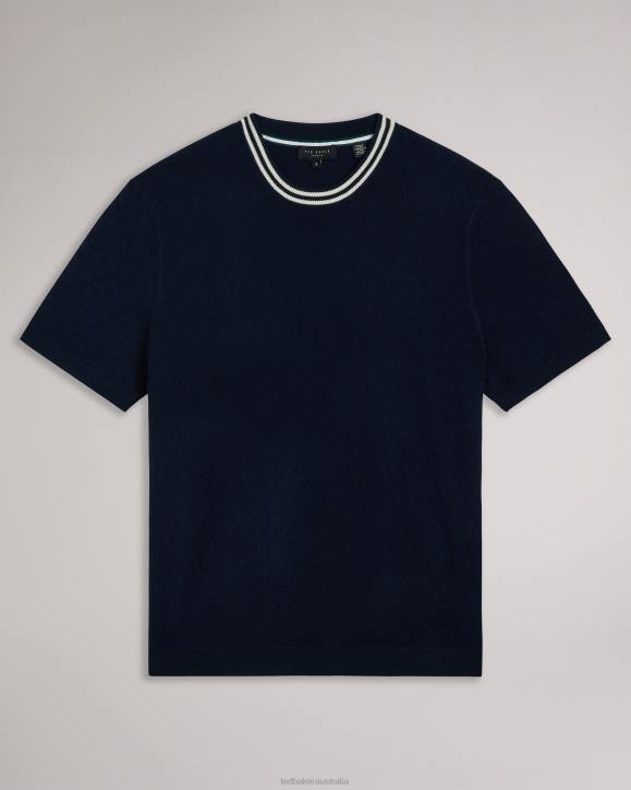 Ted Baker Hanam Short Sleeve T Stitched T-Shirt NAVY Clothing Men TLPL1409