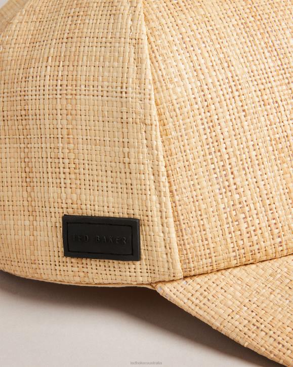 Ted Baker Harpp Woven Raffia Cap Natural Accessories Men TLPL1901