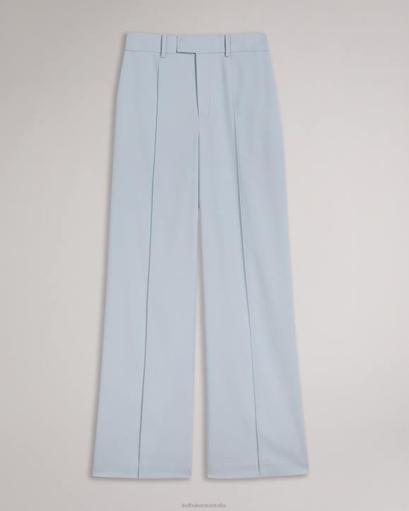 Ted Baker Hildiat High Waisted Wide Leg Trousers Baby Blue Clothing Women TLPL249