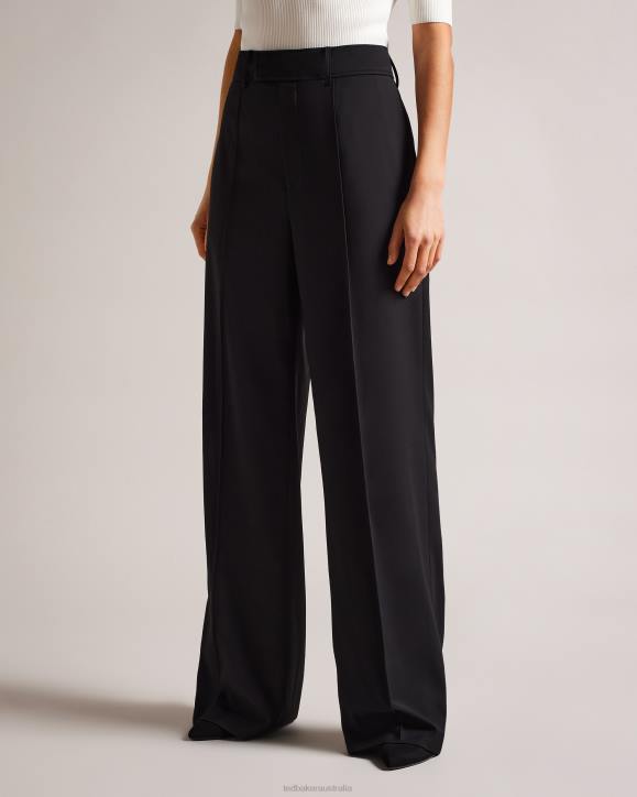 Ted Baker Hildiat High Waisted Wide Leg Trousers Black Clothing Women TLPL325