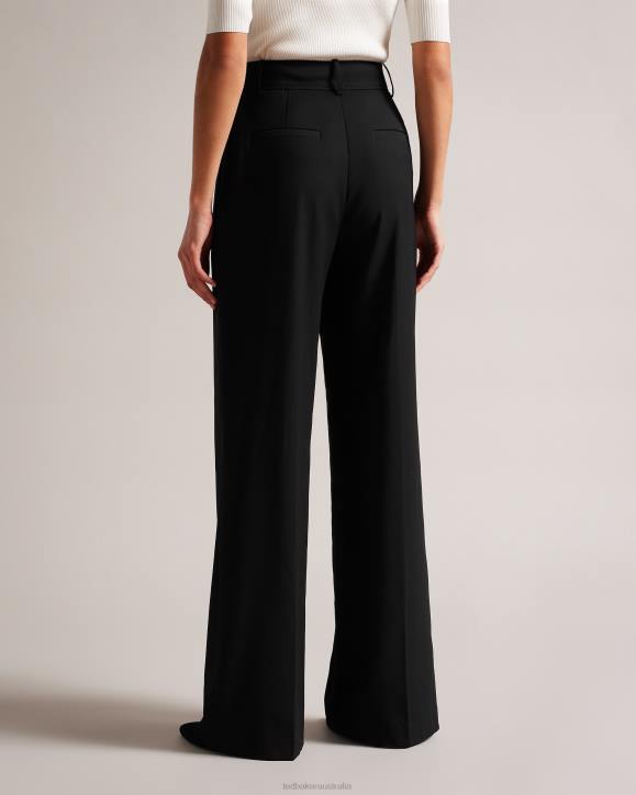 Ted Baker Hildiat High Waisted Wide Leg Trousers Black Clothing Women TLPL325