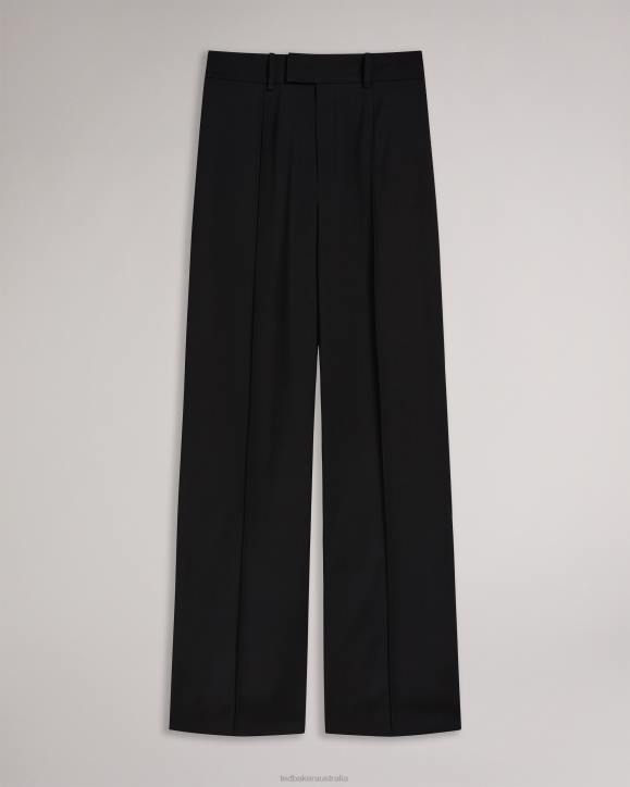 Ted Baker Hildiat High Waisted Wide Leg Trousers Black Clothing Women TLPL325