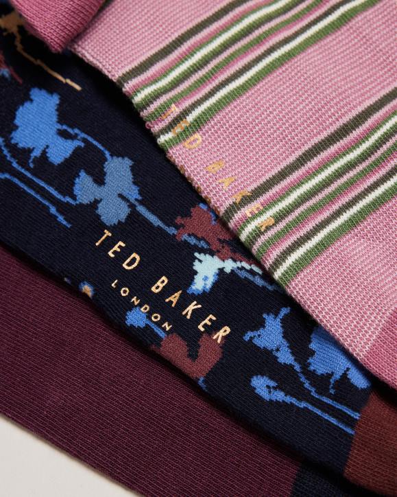 Ted Baker Howkind Three Pack Of Assorted Socks Assorted Gifts Men TLPL1903