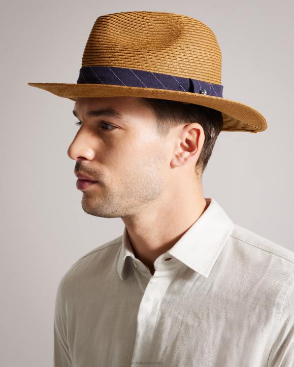 Ted Baker Hurrca Straw Hat Tan Accessories Men TLPL1837