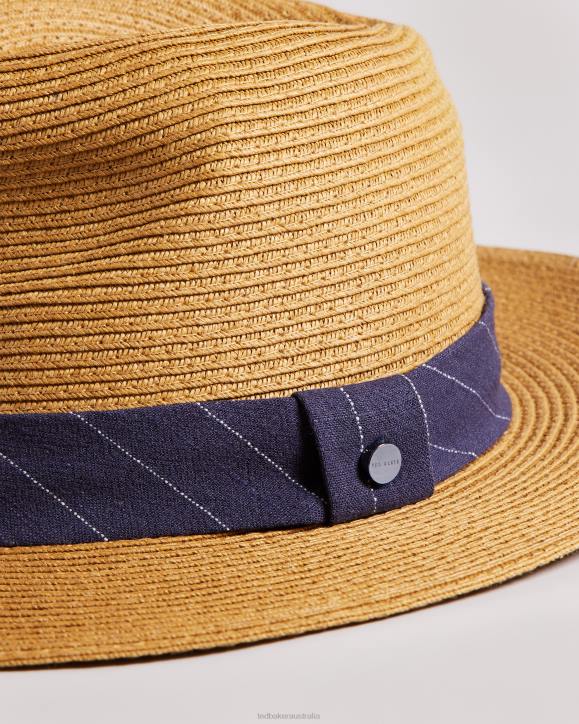 Ted Baker Hurrca Straw Hat Tan Accessories Men TLPL1837