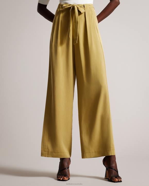 Ted Baker Jemila Wide Leg Trousers Khaki Clothing Women TLPL291