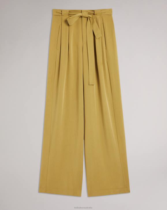 Ted Baker Jemila Wide Leg Trousers Khaki Clothing Women TLPL291