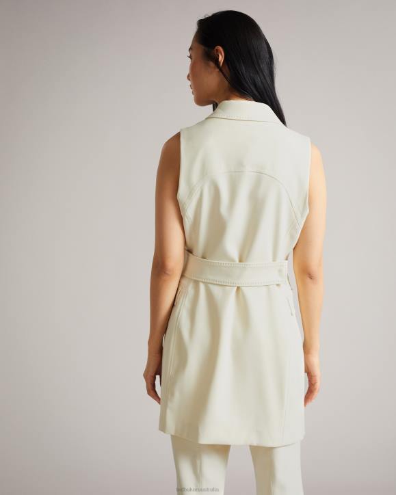 Ted Baker Joannid Sleeveless Blazer Mini Dress Ivory Clothing Women TLPL629