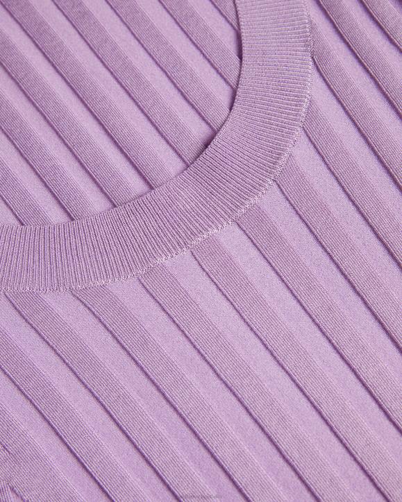 Ted Baker Jolia Rib Engineered Knit Top Lilac Clothing Women TLPL46