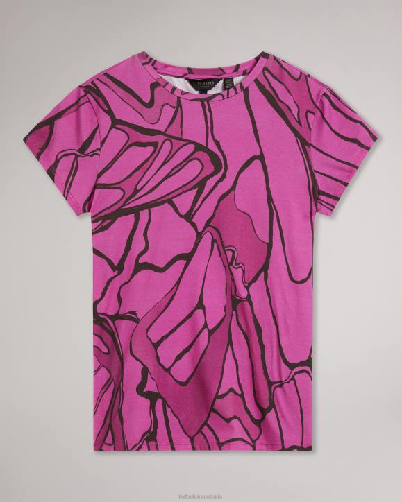 Ted Baker Kcarlia Fitted T-Shirt Bright Pink Clothing Women TLPL100