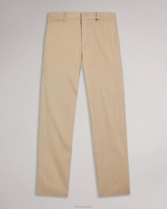 Ted Baker Kimmel Linen Blend Elasticated Trousers Stone Clothing Men TLPL1443