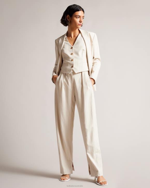 Ted Baker Kllarat Tailored Barrel Leg Trouser Cream Clothing Women TLPL270