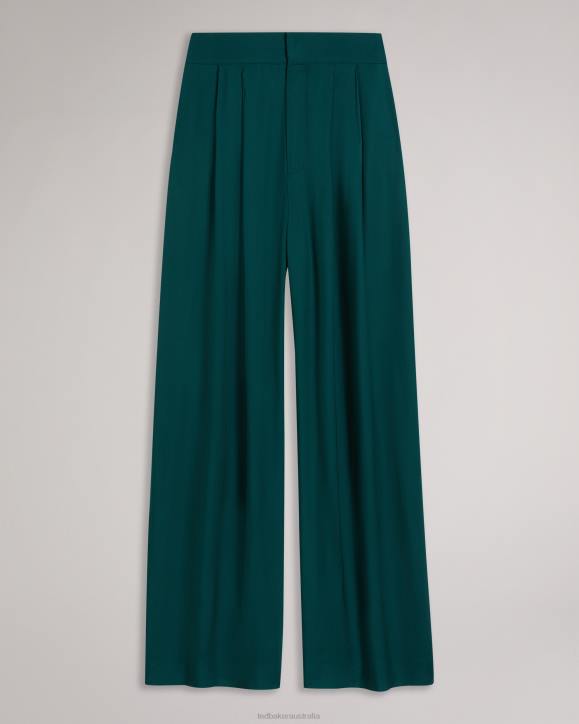 Ted Baker Krissi Wide Leg Trousers Dark Green Clothing Women TLPL39